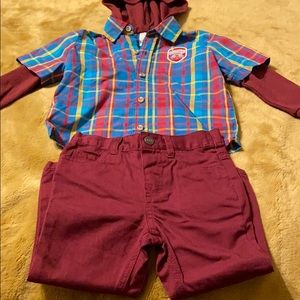 NWOT toddler boys Wonderkids shirt and pants set